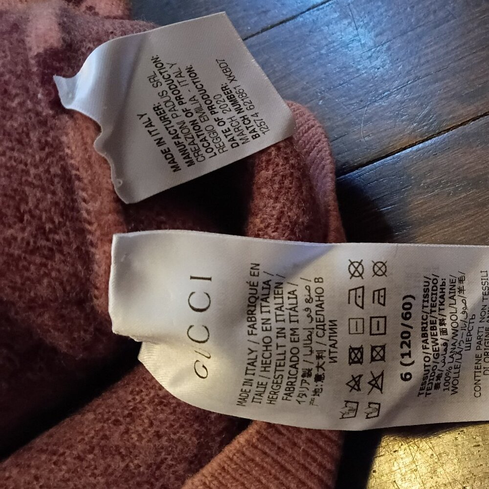 Gucci Wool Long Sleeve Cardigan Girls - Picture 3 of 3
